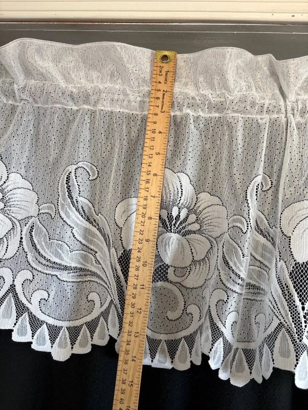 Floral Lace Valance Curtain Panels 36